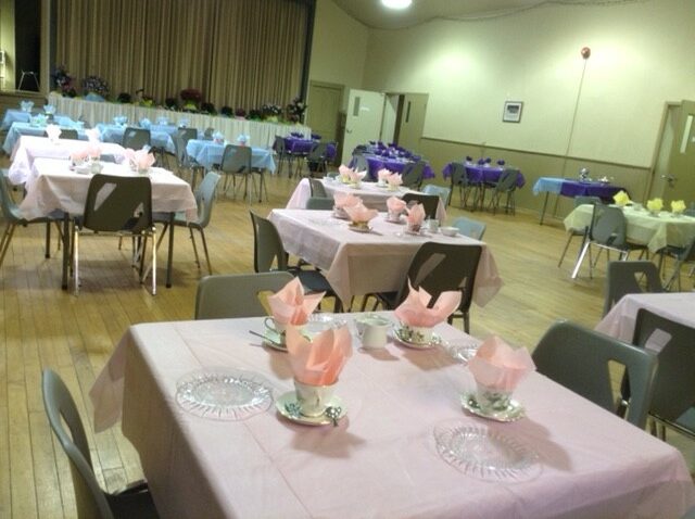 Upper Hall prepared for a wedding